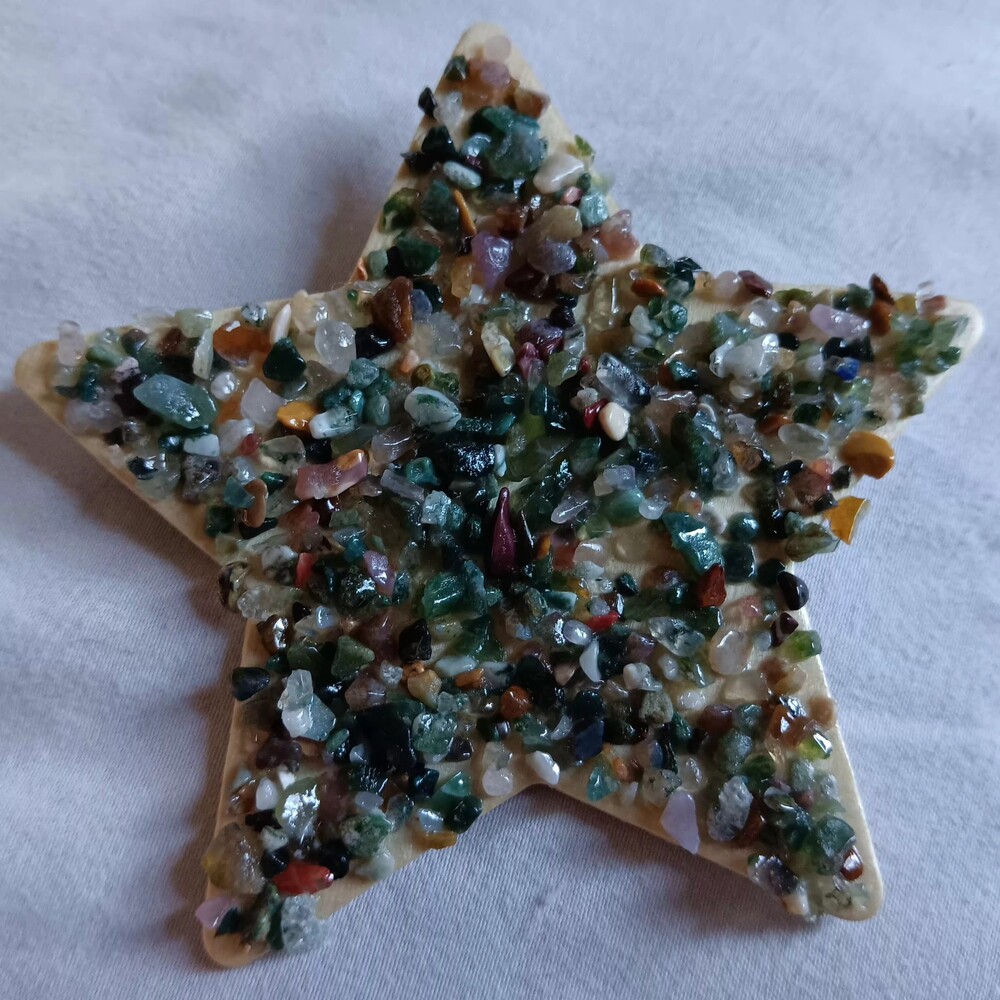 Star Magnet Multicolor Natural Crystal Decorative Stone